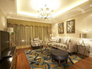 2018美式客厅窗帘装修图片欣赏——房天下装修效果图专供大连窗帘选择
